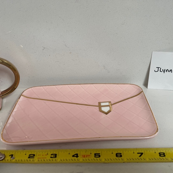 NEW Pink Gold Purse Cup & Plate, PINK Mom day Gift Purse plate - Picture 3 of 4
